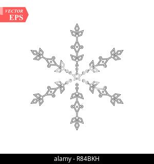 Snowflake übersicht Symbol. Lineare stil Zeichen für mobile Konzept und Webdesign. Schnee Winter Urlaub einfache Linie Vektor icon. Symbol, Logo Illustration. Vektorgrafiken Stock Vektor