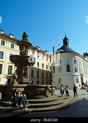 Historischen Gebäude der Prager Burg, in der Tschechischen Republik Stockfoto