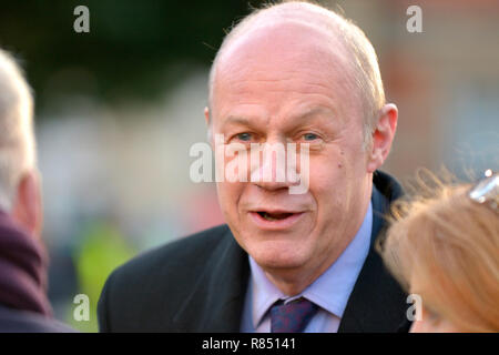 Damian Green MP (konservativ: Ashford) auf College Green, Westminster, Dezember 2018 Stockfoto