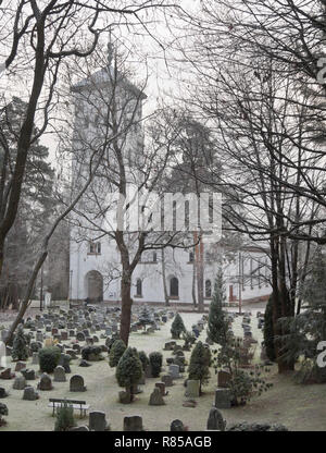 Ris-Kirche eine lokale lutherische Pfarrkirche in einer Nachbarschaft im westlichen Teil von Oslo Norwegen gebaut in Beton 1937 Stockfoto