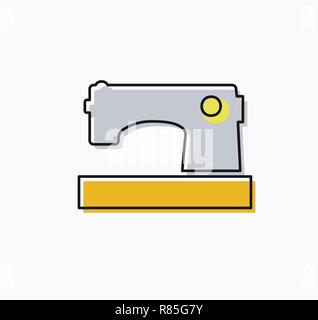 Lineare Symbol des Handwerks nähen Stock Vektor