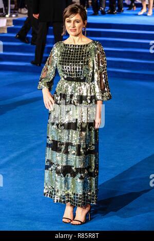 London, Großbritannien. 12. Dezember 2018. Emily Mortimer die Teilnahme an der Europäischen Uraufführung von Mary Poppins kehrt in der Royal Albert Hall. Credit: Claire Doherty/Alamy leben Nachrichten Stockfoto