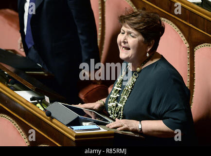 Foto Fabio Cimaglia/LaPresse 13-12-2018 Roma Politica Senato. Voto di fiducia sul DL Anticorruzione Nella foto Teresa Foto Fabio Bellanova Cimaglia/LaPresse 13-12-2018 Roma (Italien) Politik Senat. Abstimmung über die Anti-korruptions-Dekret Im pic Teresa Bellanova Stockfoto