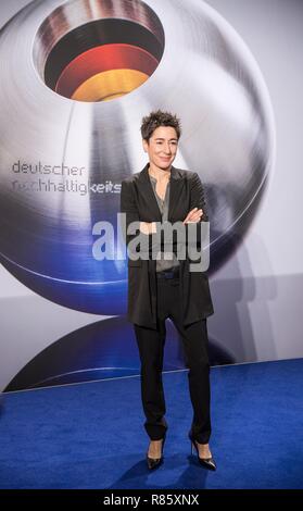 Düsseldorf, Deutschland. 07 Dez, 2018. Dunja HAYALI, Journalist, Moderator, der Verleihung des Deutschen Nachhaltigkeitspreis in Düsseldorf / Deutschland am 07.12.2018 | Verwendung der weltweiten Kredit: dpa/Alamy leben Nachrichten Stockfoto