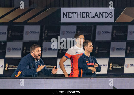 Bhubaneswar, Indien. 13. Dezember, 2018. Odisha's Hockey Männer Wm Bhubaneswar 2018. Veranstaltungsort: Kalinga Stadion. Max Caldas während des Spiels Indien gegen Niederlande. Stockfoto