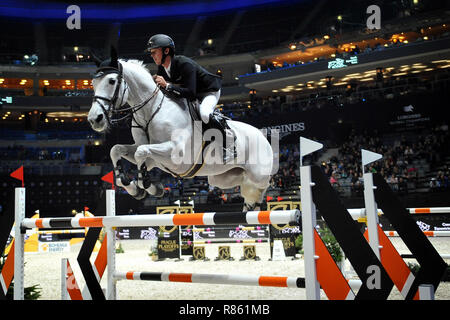 Prag, Tschechische Republik. 13 Dez, 2018. Bertram Allen während der longines Global Champions Endspiele 2018 in Prag in der Tschechischen Republik. Credit: Slavek Ruta/ZUMA Draht/Alamy leben Nachrichten Stockfoto