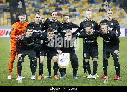 Kiew, Ukraine. 13 Dez, 2018. Spieler von Jablonec Pose während der UEFA Europa League Gruppe K Fußballspiel zwischen dem FC Dynamo Kiew und FC Jablonec an der NSK Olimpiyskiy in Kiew, Ukraine, 13. Dezember 2018. Credit: anatolii Stepanov/ZUMA Draht/Alamy leben Nachrichten Stockfoto