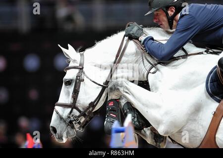 Prag, Tschechische Republik. 14 Dez, 2018. Gregory Wathelet von PARIS PATHERS TEAM während der longines Global Champions Endspiele 2018 in Prag in der Tschechischen Republik. Credit: Slavek Ruta/ZUMA Draht/Alamy leben Nachrichten Stockfoto