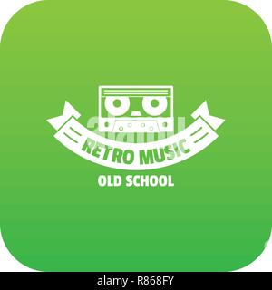 Radio retro Musik Symbol grün Vektor Stock Vektor