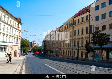 Der stadt Bratislava ist die Hauptstadt der Slowakei und liegt an der Donau, wie viele andere Hauptstadt Europas, Schießen im August 2018 Stockfoto