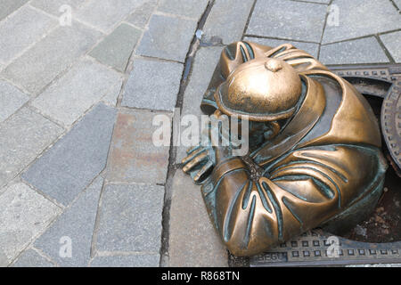 Der stadt Bratislava ist die Hauptstadt der Slowakei und liegt an der Donau, wie viele andere Hauptstadt Europas, Schießen im August 2018 Stockfoto