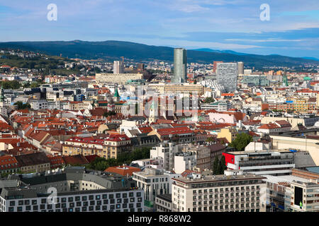 Der stadt Bratislava ist die Hauptstadt der Slowakei und liegt an der Donau, wie viele andere Hauptstadt Europas, Schießen im August 2018 Stockfoto