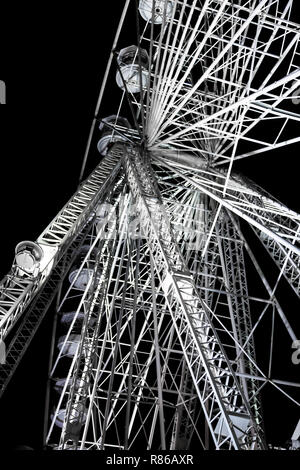 Riesenrad auf Lincoln Weihnachtsmarkt Stockfoto