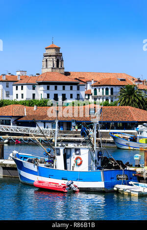 St Jean de Luz Fischerhafen, Frankreich Stockfoto