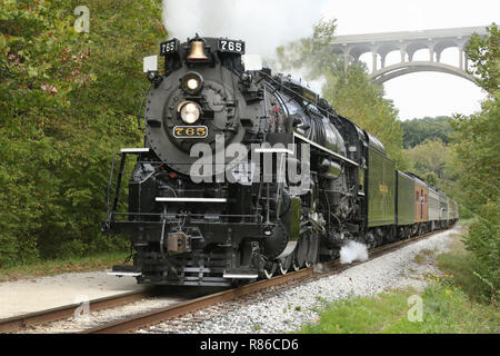 Nickel Plate Road Nr. 765 ist ein 2-8-4 "Berkshire' Typ Dampflokomotive für die Nickel Plate Road 1944 gebaut von der Lima Locomotive Works in Lima, O Stockfoto
