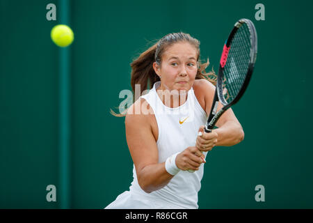 Darja Kasatkina in Russland während der Wimbledon Championships 2018 Stockfoto