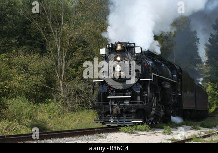 Nickel Plate Road Nr. 765 ist ein 2-8-4 "Berkshire' Typ Dampflokomotive für die Nickel Plate Road 1944 gebaut von der Lima Locomotive Works in Lima, O Stockfoto