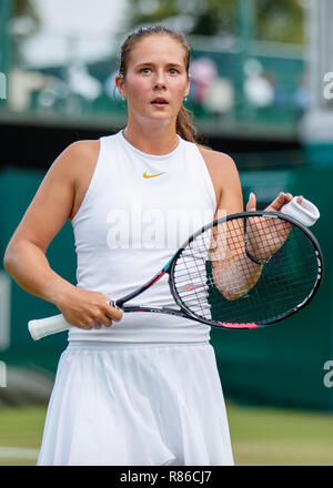 Darja Kasatkina in Russland während der Wimbledon Championships 2018 Stockfoto