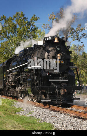 Nickel Plate Road Nr. 765 ist ein 2-8-4 "Berkshire' Typ Dampflokomotive für die Nickel Plate Road 1944 gebaut von der Lima Locomotive Works in Lima, O Stockfoto