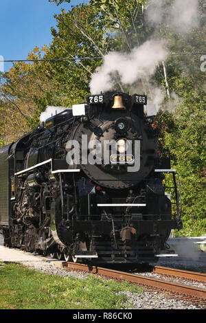 Nickel Plate Road Nr. 765 ist ein 2-8-4 "Berkshire' Typ Dampflokomotive für die Nickel Plate Road 1944 gebaut von der Lima Locomotive Works in Lima, O Stockfoto