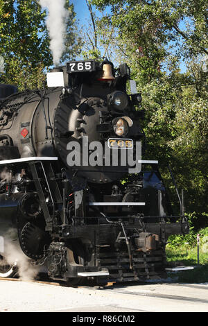 Nickel Plate Road Nr. 765 ist ein 2-8-4 "Berkshire' Typ Dampflokomotive für die Nickel Plate Road 1944 gebaut von der Lima Locomotive Works in Lima, O Stockfoto