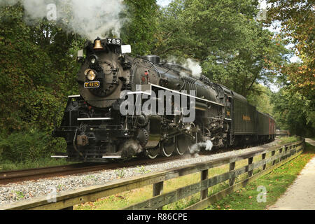 Nickel Plate Road Nr. 765 ist ein 2-8-4 "Berkshire' Typ Dampflokomotive für die Nickel Plate Road 1944 gebaut von der Lima Locomotive Works in Lima, O Stockfoto