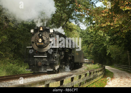 Nickel Plate Road Nr. 765 ist ein 2-8-4 "Berkshire' Typ Dampflokomotive für die Nickel Plate Road 1944 gebaut von der Lima Locomotive Works in Lima, O Stockfoto