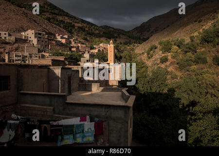 Imlil, Marokko - 27. September 2017: Dorf der Tamatert Stockfoto