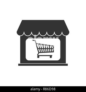 Commerce, Shop, Store". Vector Illustration. Gebäude Stock Vektor