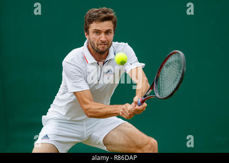 Gilles Simon von Frankreich während der Wimbledon Championships 2018 Stockfoto