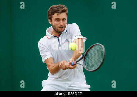 Gilles Simon von Frankreich während der Wimbledon Championships 2018 Stockfoto