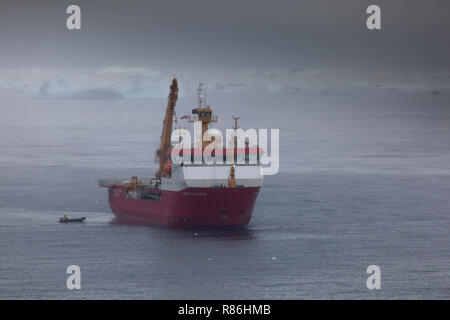 RRS Ernest Shackleton in der Nordwestpassage 2016 Stockfoto