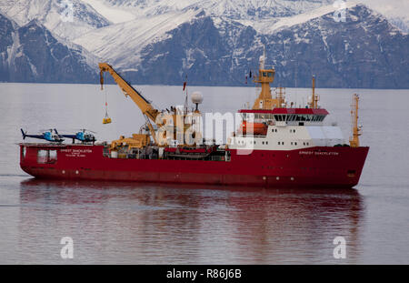 RRS Ernest Shackleton in der Nordwestpassage 2016 Stockfoto