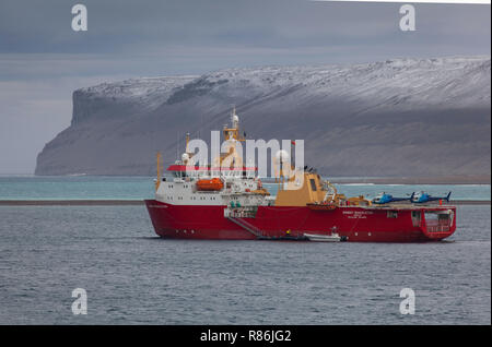 RRS Ernest Shackleton in der Nordwestpassage 2016 Stockfoto