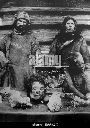 Kannibalismus während der russischen Hungersnot 1921. Stockfoto