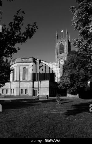 Blick nach Süden von Derby Kathedrale Kirche aller Heiligen, Cathedral Quarter, Derby, Derbyshire, England, Großbritannien Stockfoto