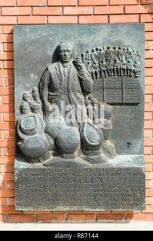 Bela Kun Gedenktafel in Memento Park, Budapest, Ungarn Stockfoto