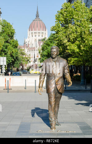 Ronald Reagan Denkmal in Liberty Square, Budapest, Ungarn Stockfoto