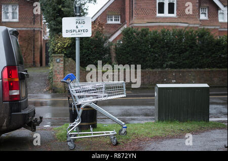 Verlassene Einkaufswagen in der afflent Hampshire Stadt Skegness Stockfoto