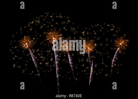 Feuerwerk in La Rond Park Montreal Kanada Stockfoto