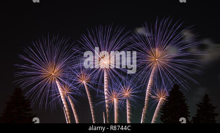 Feuerwerk in La Rond Park Montreal Kanada Stockfoto