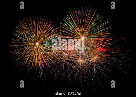 Feuerwerk in La Rond Park Montreal Kanada Stockfoto