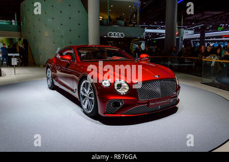 FRANKFURT - SEP 2017: Bentley Continental GT Luxus-PKW auf der IAA Frankfurt Motor Show Stockfoto