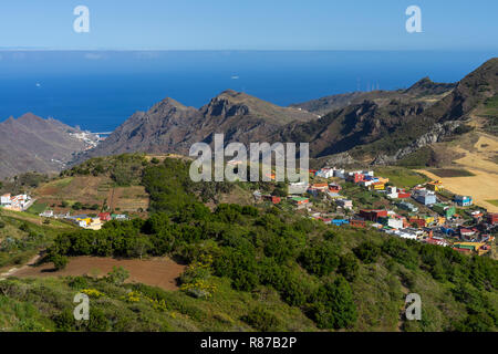 Blick über das Tal, die alte Hauptstadt der Insel San Cristobal de La Laguna. Teneriffa. Kanarischen Inseln. Spanien. Blick von der Aussichtsplattform-Mir Stockfoto