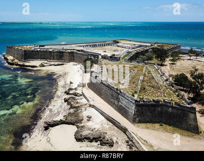 Fort San Sebastian (São Sebastião), Mosambik Insel (Ilha de Mocambique), Küste des Indischen Ozeans. Mossuril Bay, Provinz Nampula. Portugiesisch Ostafrika Stockfoto