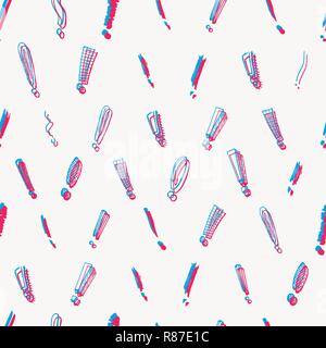 Ausrufezeichen nahtlose Muster.. Doodle Stil. Sammlung von Symbolen und Zeichen, warum. Graviert hand gezeichnete Skizze. Abstract vector. Stock Vektor