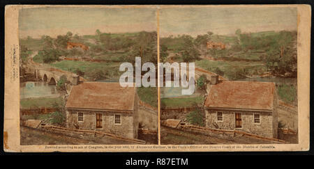 Brücke auf der Boonsboro Hecht, Antietam, Maryland, USA, Stereo Karte, Alexander Gardner, 1862 Stockfoto
