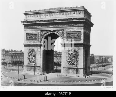 Arc de Triomphe, Paris, Frankreich, Silber Albumen Print, Édouard Baldus, 1860 Stockfoto