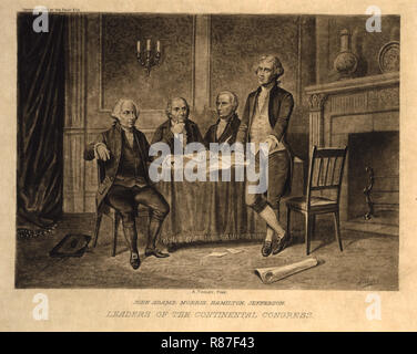 John Adams, Morris, Hamilton, Jefferson, Führer der Continental Congress, Augustus Tholey, 1896 Stockfoto