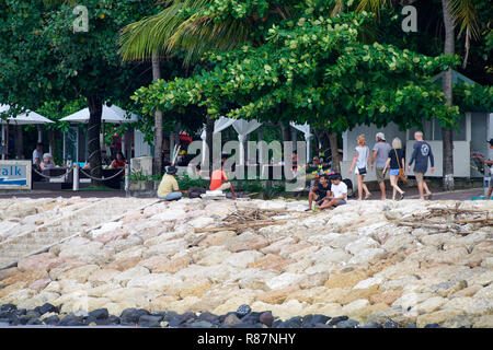 Freude am Strand Stockfoto